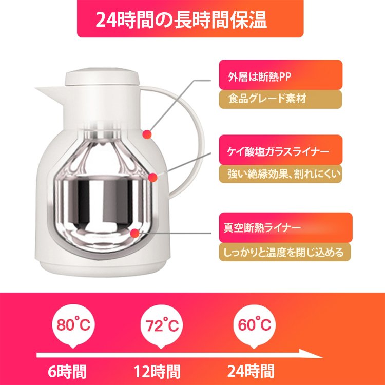 72時間長時間保温真空断熱ポット