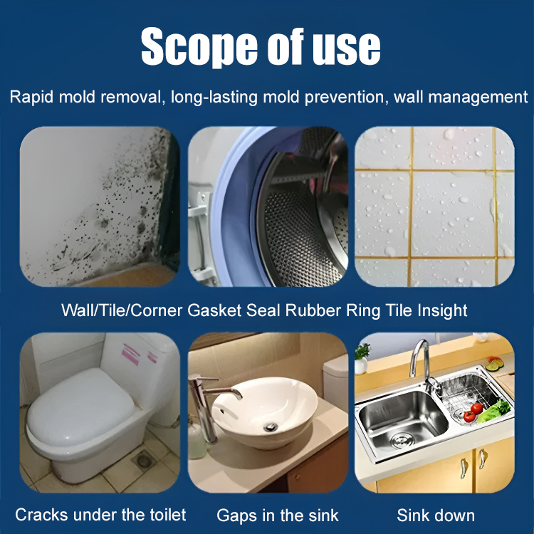 Bubble cleaning mold spray