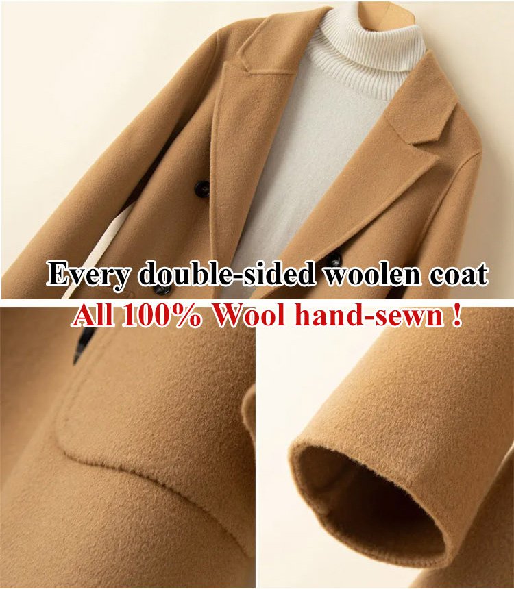 Mid-length woolen coat