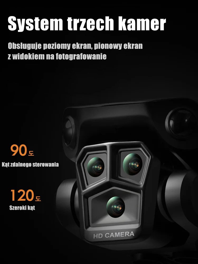 Kamera powietrzna z trzema kamerami o wysokiej rozdzielczości do unikania przeszkód -