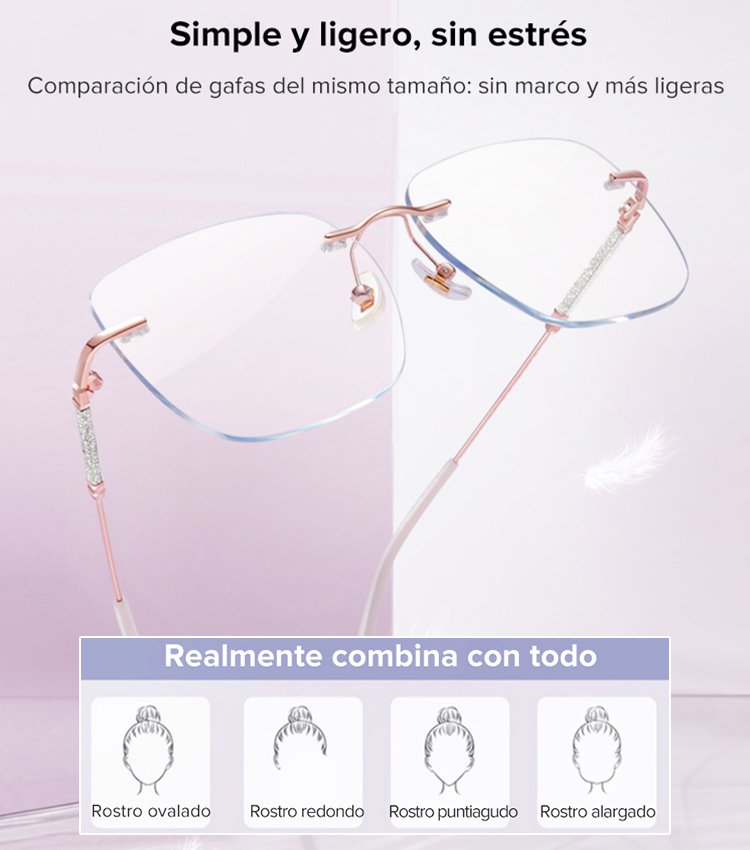 Gafas de lectura hermosas y de moda