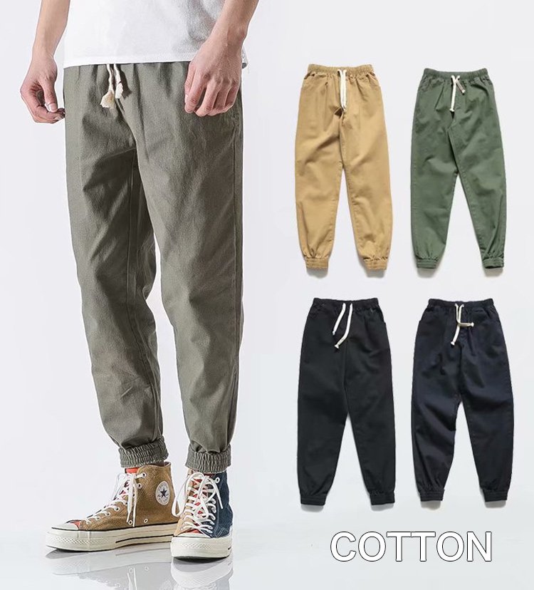 남성 캐주얼 조거 팬츠 전면 착용샷