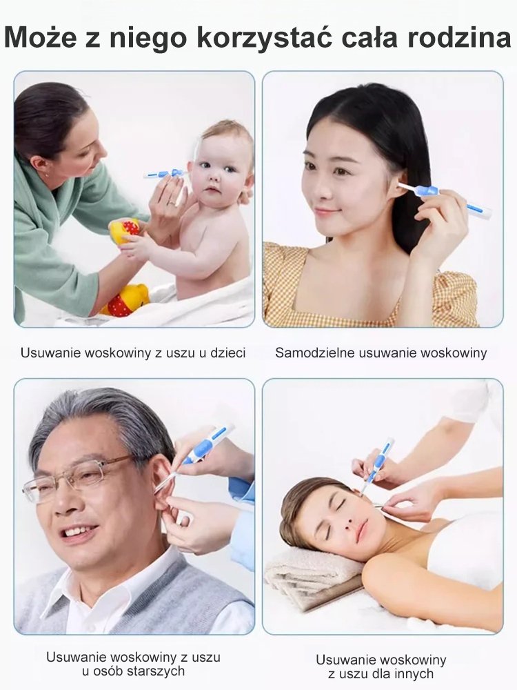 Elektryczny odciągacz woskowiny usznejOdciągacz woskowiny usznej