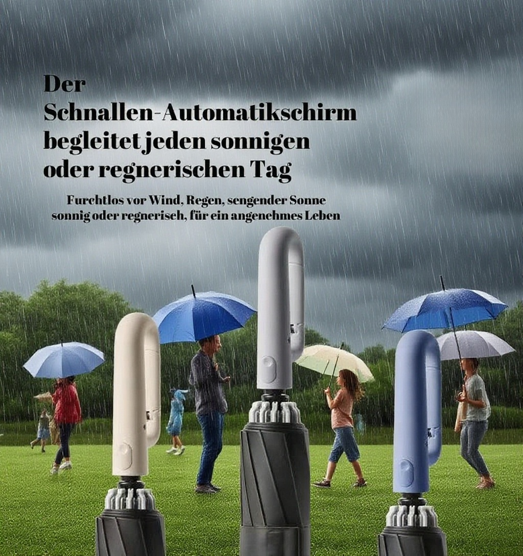 Doppelter umgekehrter automatischer Regenschirm mit Schnallenverschluss
