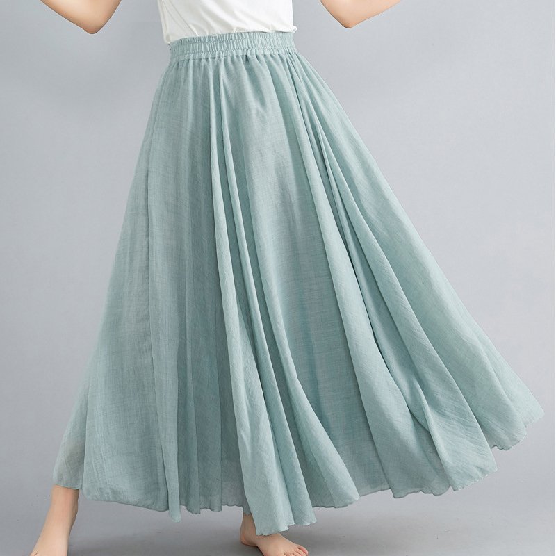 綿麻ロングスカート