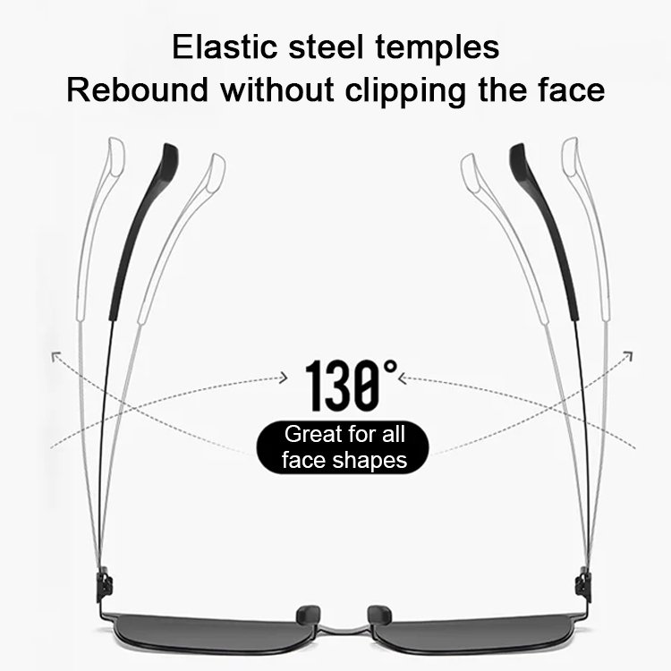 Fashionable square frame polarized sunglasses