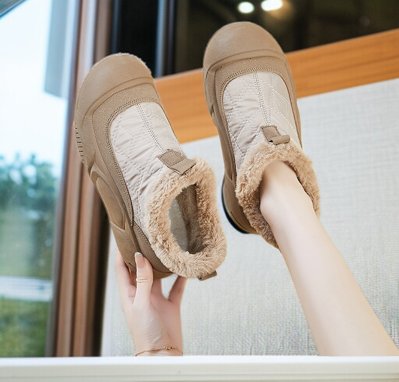 스노우 부츠 여자 통굽 기모 워커 통굽 키높이 스노우 부츠 학생 캐주얼화