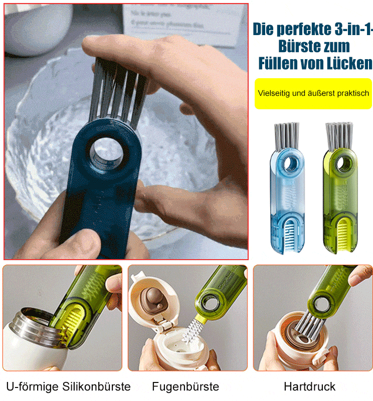 Drei in einem flexiblen Becherabdeckungsbürste