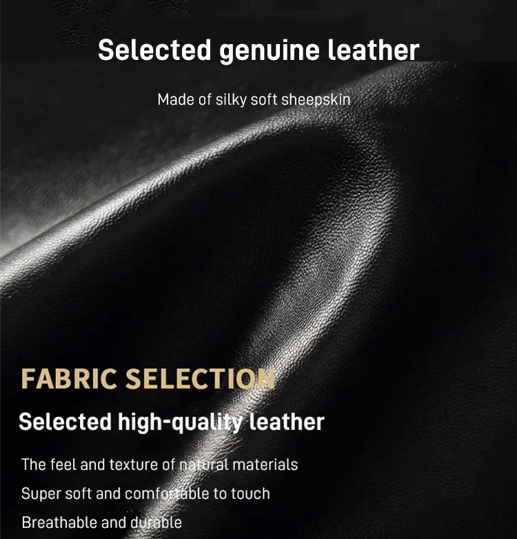 Stand-up collar men's biker leather jacket