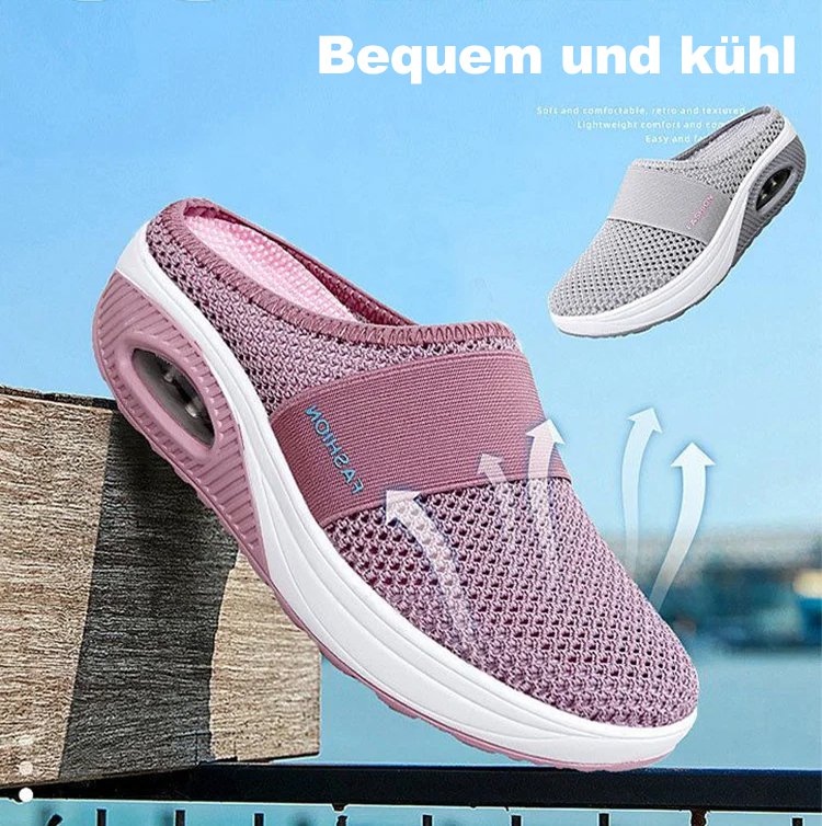 Luftkissen ausgeschnittene halbe Tasche Netzschuhe