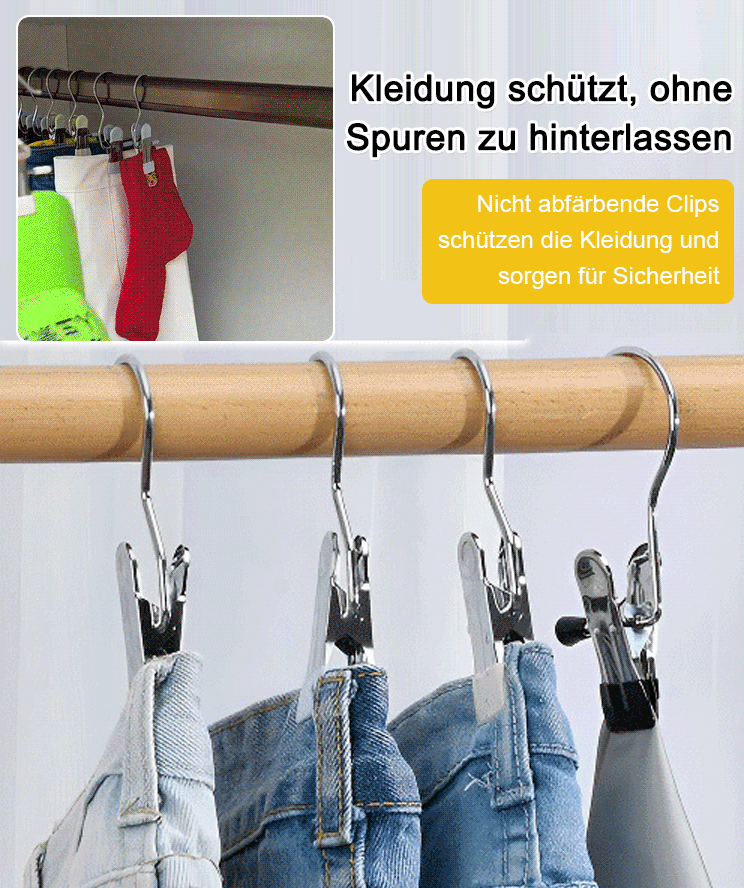 Edelstahl-Kleiderhaken-Clip