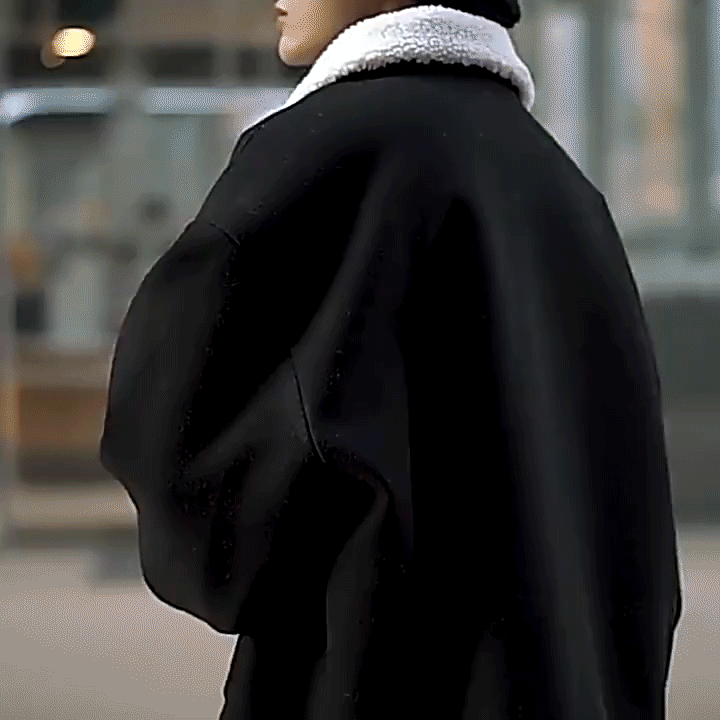 ラムズウール厚手の保温性ジャケット　メンズ