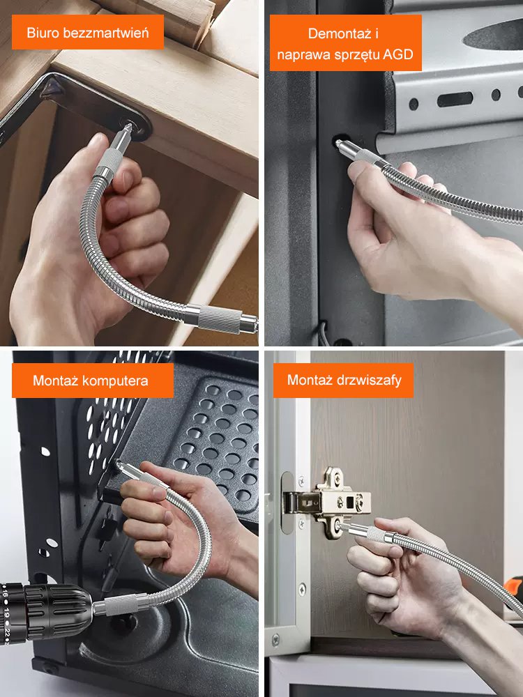 Elastyczny wkrętak z metalowym trzpieniem - przekierowanie