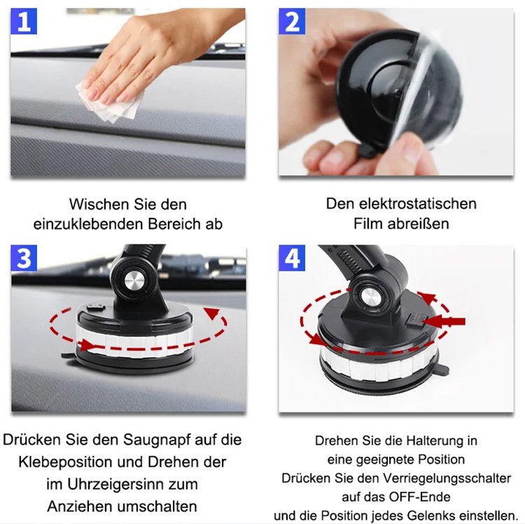 Autotelefonhalter mit Saugnapf