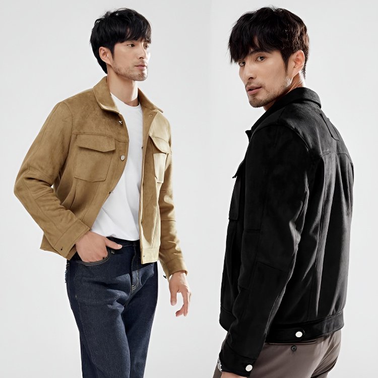 남자 스웨이드 카고 재킷