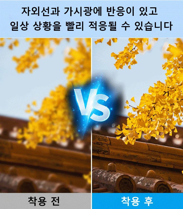 남녀통용 하이비주얼 원근양용 블루라이트 방지 반무테 근시경