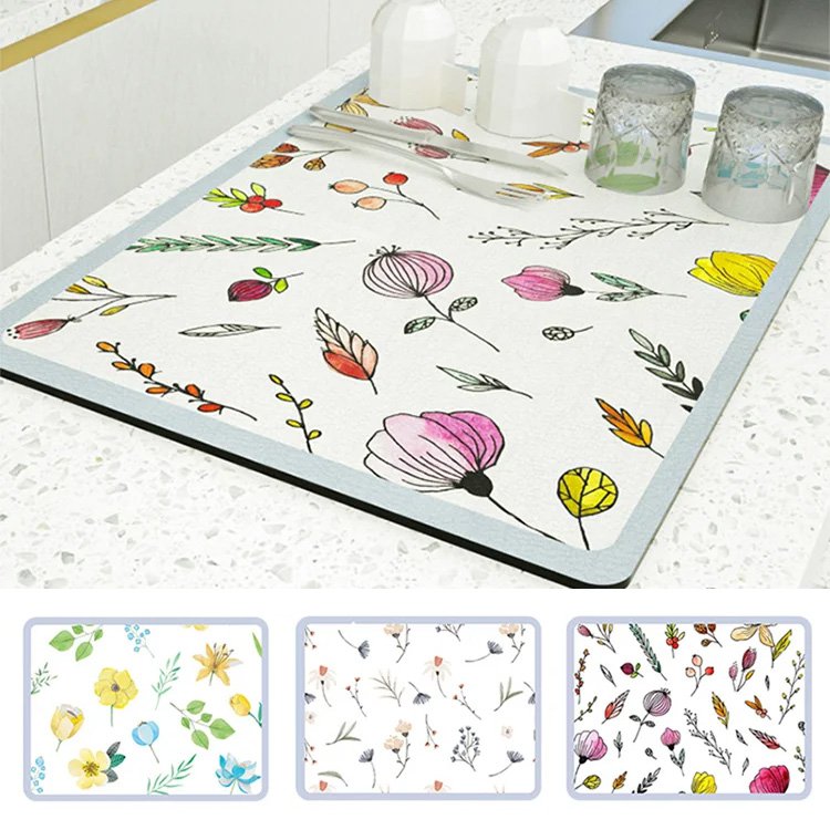 Small fresh kitchen drain mat