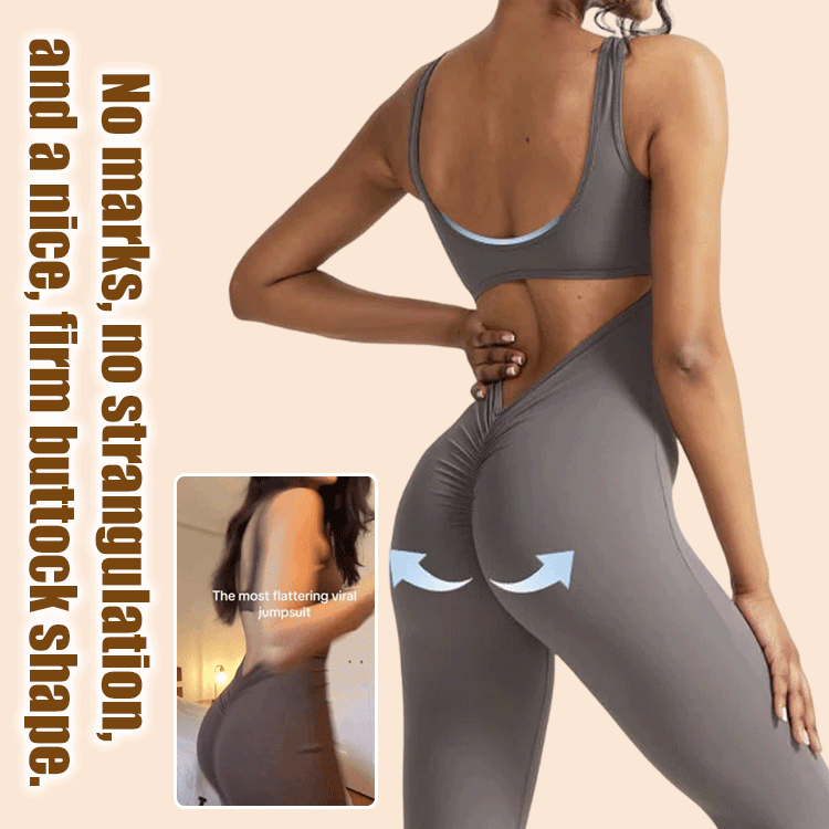 Traceless jumpsuit flared pants