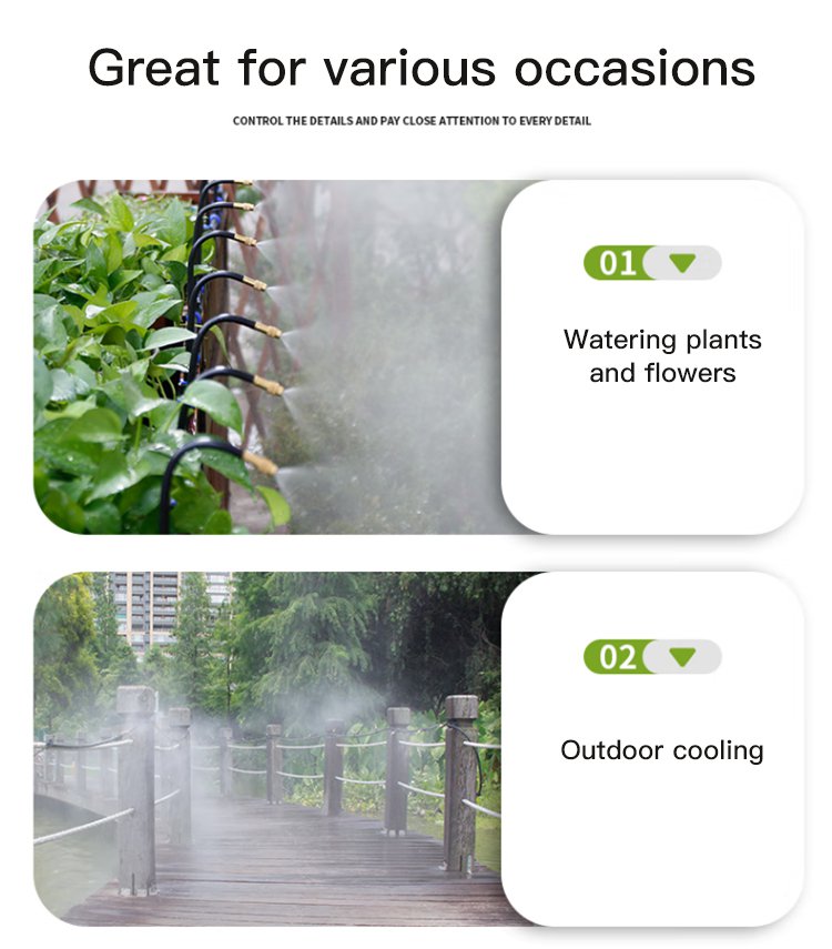 Efficient irrigation covering multiple garden areas