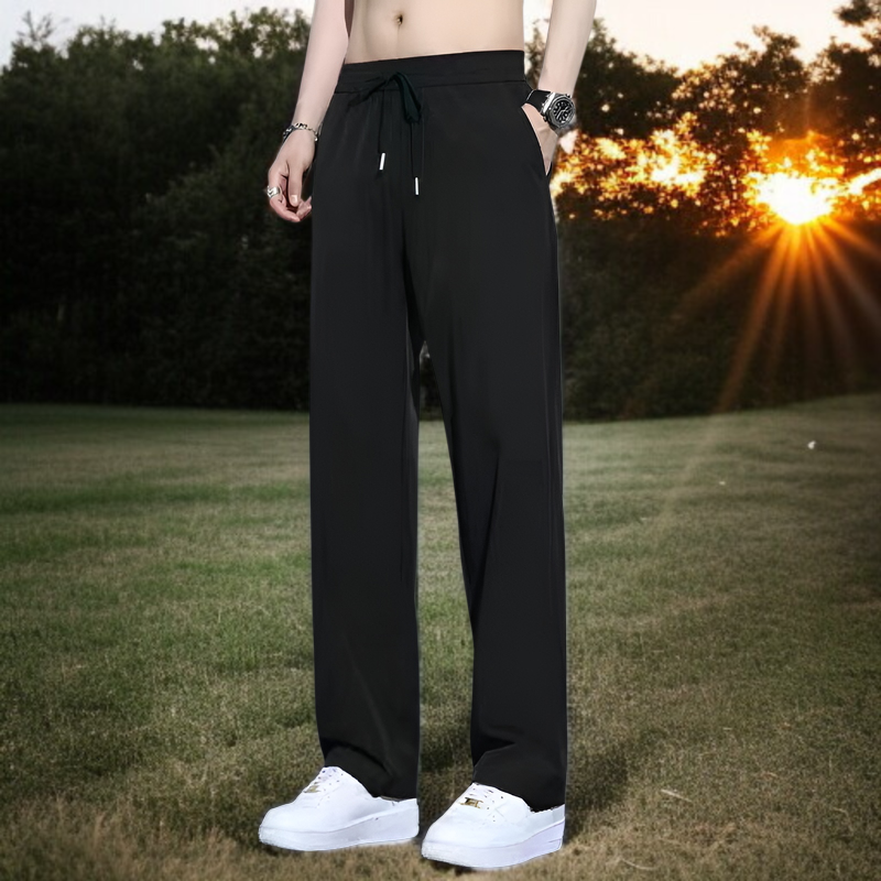 夏用メンズアイスシルクパンツ全体画像