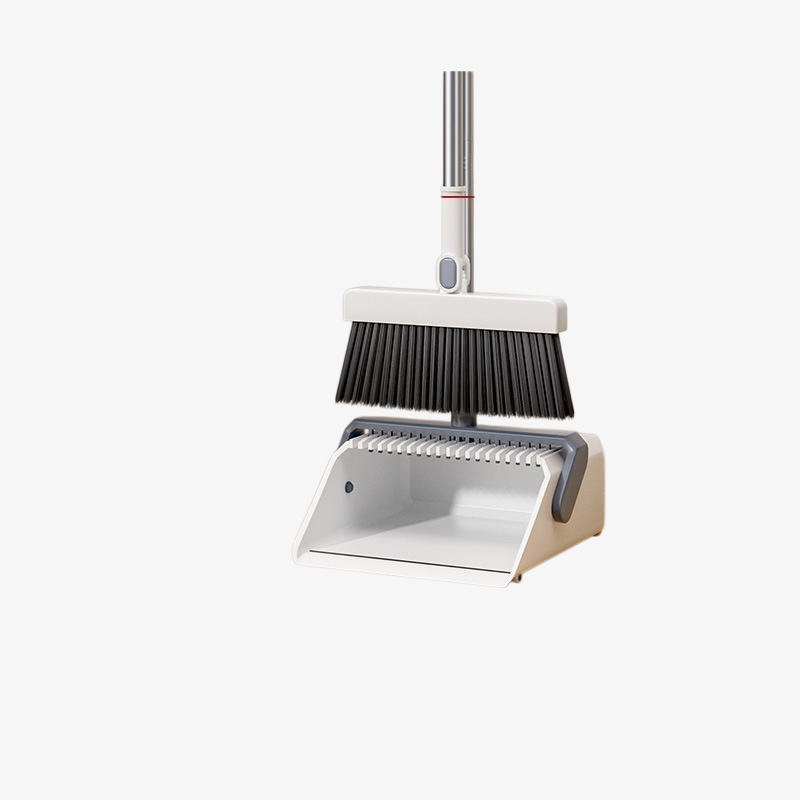 두꺼운 빗자루와 튼튼한 쓰레받기