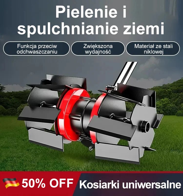 【Głębokość odchwaszczania do 8cm】Pielenie i luzowanie kół kosiarek do trawy